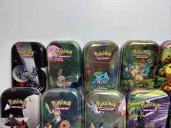 Pokemon TCG: Prismatic Evolutions - Set of 8 Mini Empty Tins + 6 extras - 268 - Image 4