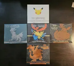 Pokemon TCG 5 ETB Lot Shining & Hidden Fates Celebrations Champions Path Crimson - Image 1