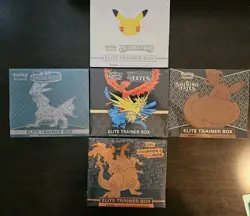 Pokemon TCG 5 ETB Lot Shining & Hidden Fates Celebrations Champions Path Crimson - Image 2