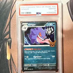 2024 Pokemon Trick Or Trade Gengar Cosmos Holo #057 GEM MT PSA 10 Holo Rare - Image 1