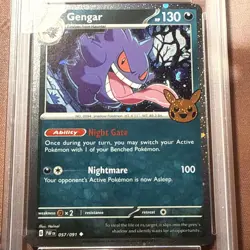 2024 Pokemon Trick Or Trade Gengar Cosmos Holo #057 GEM MT PSA 10 Holo Rare - Image 2