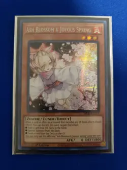 Yugioh Ash Blossom & Joyous Spring MP22-EN257 Prismatic Secret Rare LP - Image 1