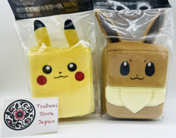 Pokemon Pikachu & Eevee Plush Card Deck Case Set Scarlet & Violet NEW Japan 2024 - Image 1