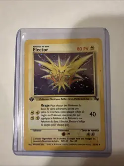Pokemon Zapdos 15/62 Fossil 1st Edition French* Holo Rare Card 1999 - Image 3