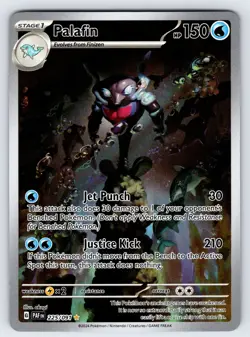 Palafin 225/091 2024 Paldean Fates Pokemon Card TCG Shiny Ultra Rare Holo - Nm - Image 1