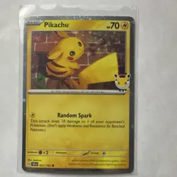 Pokemon Pikachu Promo Holo Miscellaneous Cards & Products 051/162 HP 70 - Image 1