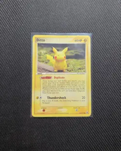 DITTO (Pikachu) EX Delta Species 63/113 - Vintage Pokemon Card - Creased - Image 1