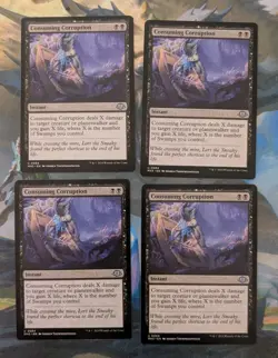 MTG 4 x Modern horizons 3 Uncommon CONSUMING CORRUPTION NM - Image 1