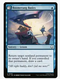 1x MTG Boomerang Basics - Avatar: The Last Airbender! NM Mint! - Image 1