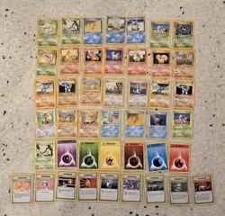 Pokemon C/UC 87 Card Lot - Base set, Shadowless, Rocket Set, Gym Hero Set - Image 2