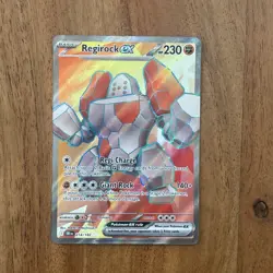 Pokemon TCG Regirock EX 214/182 Destined Rivals Ultra Rare NM Card - Image 1
