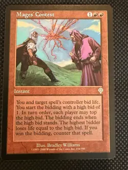 Mage's Contest MTG Invasion Red Rare Instant Magic the Gathering - Image 1