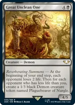 GREAT UNCLEAN ONE Universes Beyond Warhammer 40000 Commander MTG Magic - Image 1
