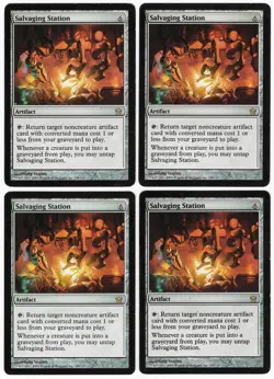 Salvaging Station x4 4x 2004 Fifth Dawn PLAYSET Colorless Artifact MTG LP AZ2 - Image 1