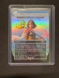 YUNA'S SENDING STAFF - STAFF OF THE STORYTELLER FOIL - MTG - NM/M - Image 1