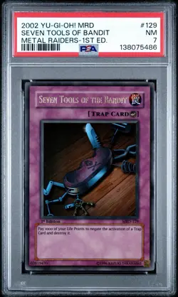 2002 Yu-Gi-Oh! Seven Tools/Bandit Metal Raiders MRD 1st Edition Ultra Rare PSA 7 - Image 1