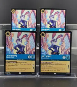Disney Lorcana Judy Hopps - Optimistic Officer 157/204 Fabled Uncommon 4 Cards - Image 1