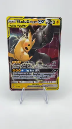 Pikachu & Zekrom GX 33/181 Sm-Team Up Holo Card NM Condition - Image 1