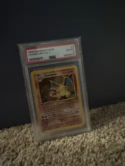 1999 Pokemon Base Set Unlimited #4 Charizard-Holo PSA 6 - Image 1