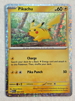 1x Pikachu 002/015 Promo Holo McDonald's Promos 2024 Pokemon Card LP - Image 1