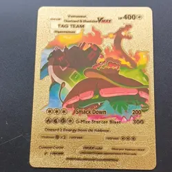 Pokemon Venusaur Charizard Blastoise VMAX TAG TEAM Gold Metal Card 117/144 - Image 1
