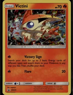 Victini Promo SM Promos SM225 Fire Holo Pokemon Card - Image 1