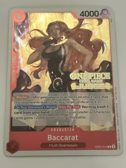 Baccarat (Judge Pack Vol. 4) OP07-010 One Piece Promotion Cards Foil - Image 1