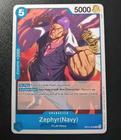 One Piece CCG Zephyr (Navy) Legacy Of The Master C OP12-046 NM - Image 1