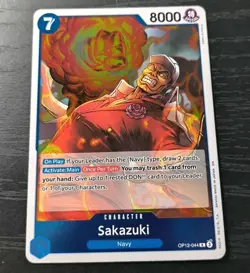 One Piece CCG Sakazuki Legacy Of The Master R Foil Card OP12-044 NM - Image 1