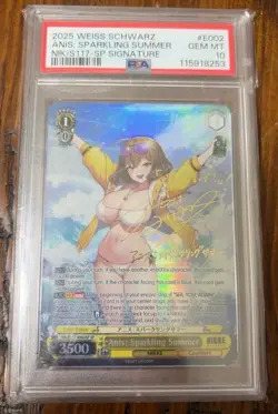 WS Goddess of Victory: NIKKE - Anis: Sparkling Summer SP Gold Signature PSA 10 E - Image 1