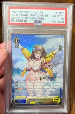 WS Goddess of Victory: NIKKE - Anis: Sparkling Summer SP Gold Signature PSA 10 E - Image 2
