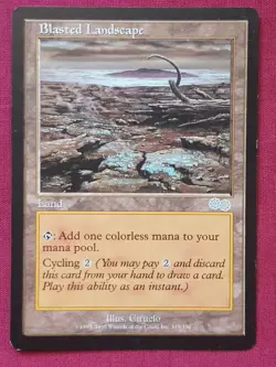 Magic The Gathering URZA'S SAGA BLASTED LANDSCAPE land card MTG - Image 1