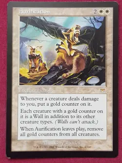Magic The Gathering ONSLAUGHT AURIFICATION white card MTG - Image 1