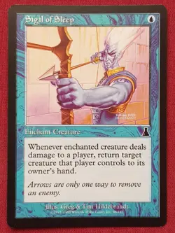 Magic The Gathering URZA'S DESTINY SIGIL OF SLEEP blue card MTG - Image 1