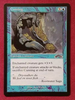 Magic The Gathering EXODUS CUNNING blue card MTG - Image 1