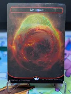 MTG Unfinity- Mountain 494 Galaxy Foil - Image 1