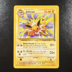 Pokemon Jolteon 20/64 Jungle Rare 70 HP Stage 1 Unlimited WOTC English - Image 1