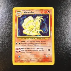 Pokemon Ninetales 12/102 Base Set Holo Rare HP WOTC English 1999 - Image 1