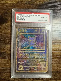 PSA 9 Ancient Mew I Nintedo Error Holo Movie Promo Pokemon Card Japanese 1999 - Image 1