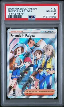 Pokemon FRIENDS IN PALDEA Prismatic Evolutions Trainer #137 ENG ~ PSA 10 - Image 1
