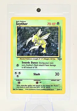 Pokemon Scyther TCG Unlimited Holo Rare Card 10/64 Jungle - Image 1