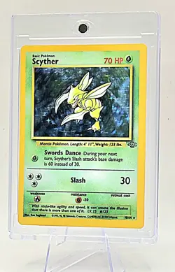 Pokemon Scyther TCG Unlimited Holo Rare Card 10/64 Jungle - Image 2