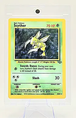 Pokemon Scyther TCG Unlimited Holo Rare Card 10/64 Jungle - Image 3