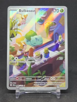 🔥Pokemon Bulbasaur SV07 Stellar Crown Rare Illustration Holo 143/142🔥 - Image 1