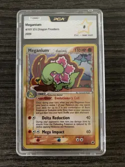 Pokemon Meganium EX Dragon Frontiers HOLO 4/101 PSA PCA 8 - Near mint - Image 1