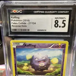 Pokemon TCG Koffing Shining Fates Reverse Holo #27/124 NM/Mint+ 8.5 CGC - Image 4
