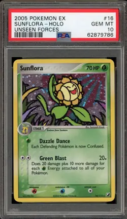 Pokemon Sunflora EX Unseen Forces Holo Rare #16 PSA 10 Gem Mint - Image 1