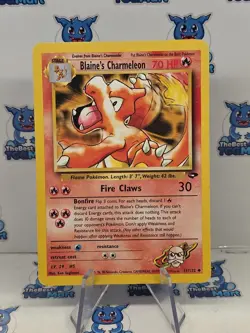Blaine's Charmeleon 31/132 Gym Challenge Pokemon LP - Image 1