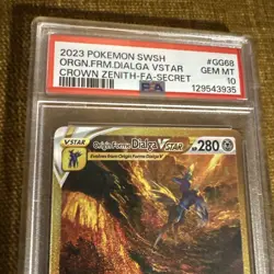 2023 Pokemon SWSH Orgn FRM Dialga VSTAR Crown Zenith FA Secret #GG68 PSA 10 - Image 5
