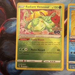 Radiant Charizard Radiant Blastoise Radiant Venusaur 011/078 Pokemon GO Holo - Image 2